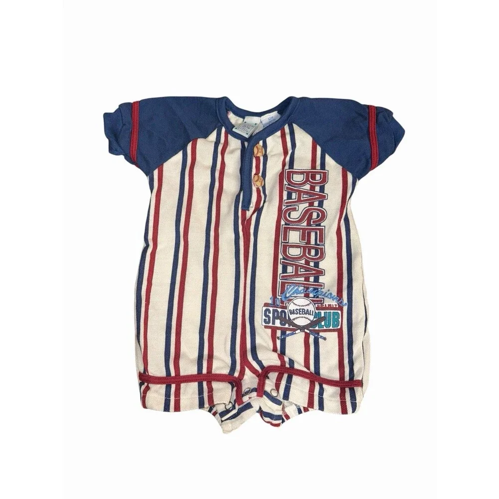 Vtg Baby Baseball Outfits 10 Piece 3/6,6/9,12m Louisville Slugger Dino Stripe